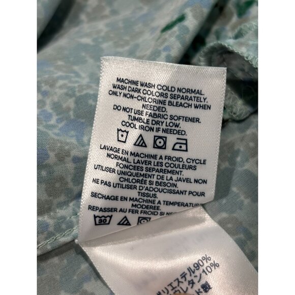 Lands End Womens Plus Size Floral Button-Down Shirt 1X 16W-18W - Picture 6 of 13